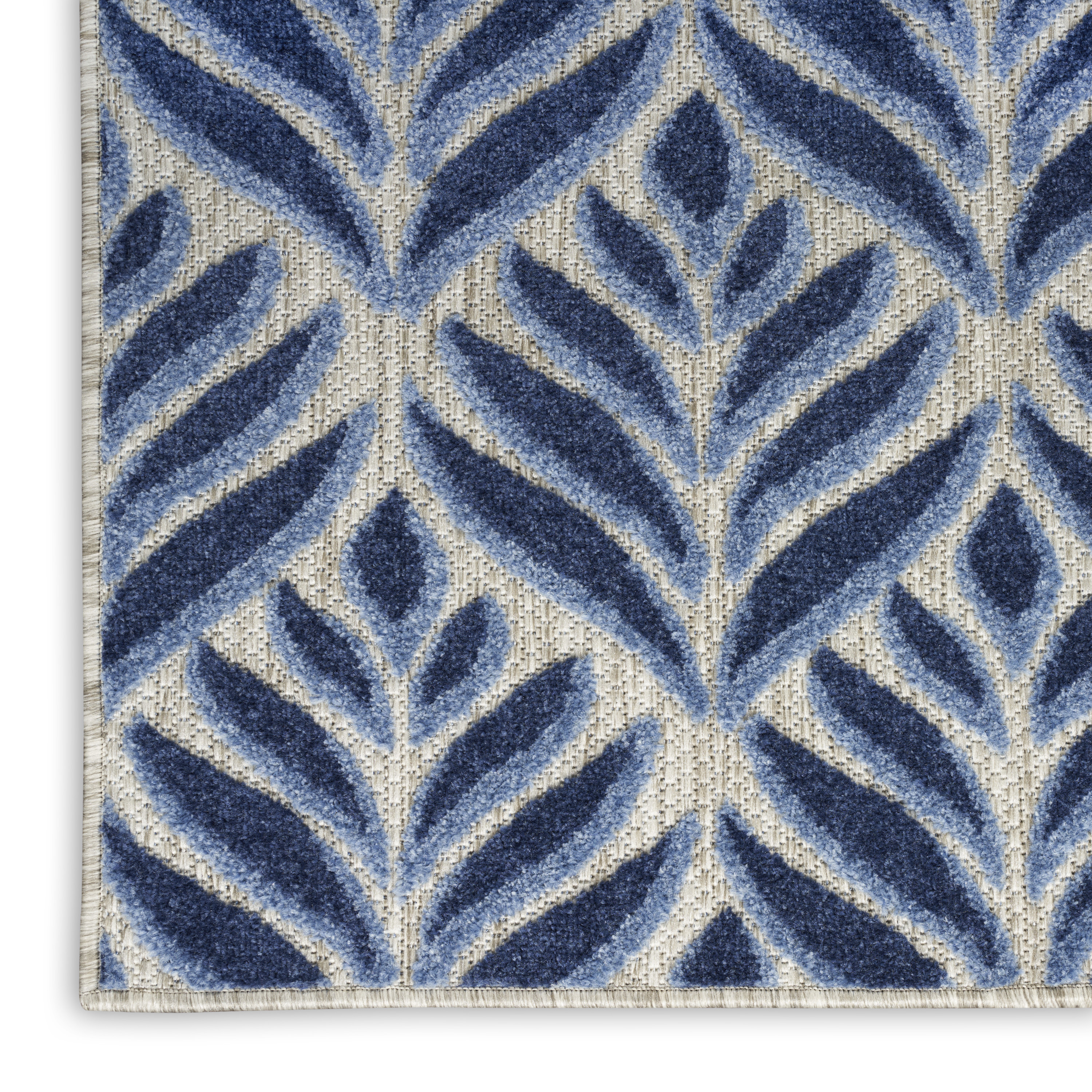 Nourison Aloha 6' x 9' Blue Tropical Rug