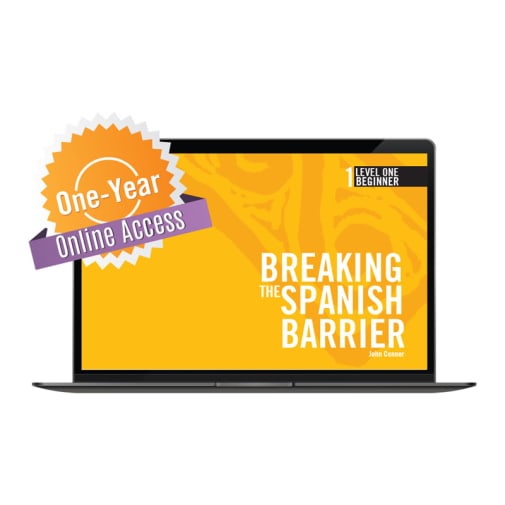Breaking the Spanish Barrier Level 1 (Beginner) Digital Audio & Enhancements Online Access Code - 1 Year Subscription (goes with Student Book only)