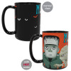Little Monsters 15 ounce Coffee Mug and Spoon, Frankenstein and Friends