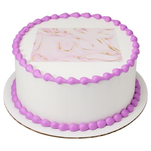 Pink Marble PhotoCake® Edible Image®