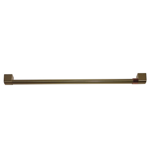 Door Handle W/ Cafe Band - Brushed Brass
