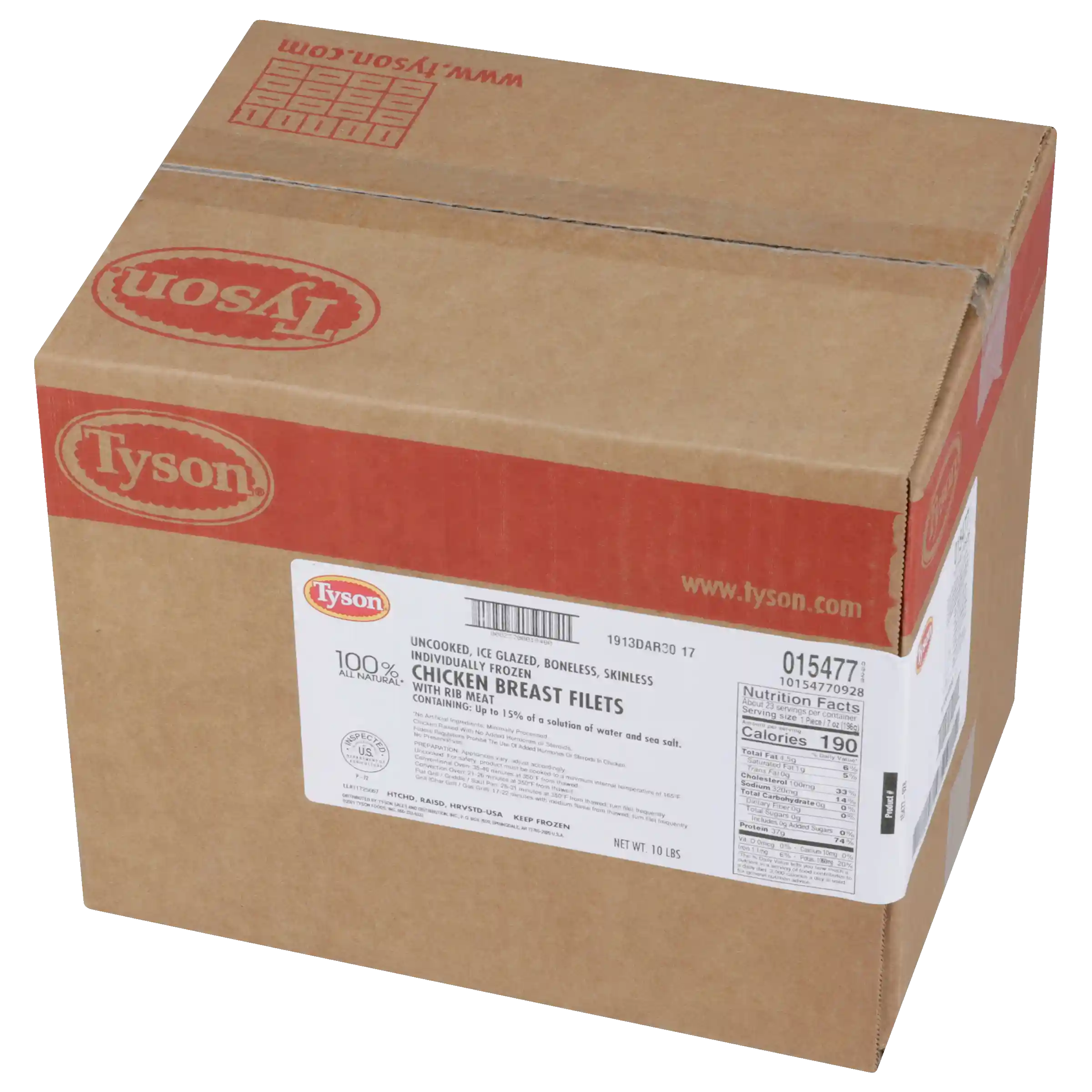 Tyson® All Natural* IF Unbreaded Boneless Skinless Chicken Breast Filets, 7 oz._image_5