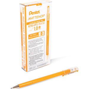 Hybrid Mattehop Gel Roller, Yellow-Orange, 12 Pack