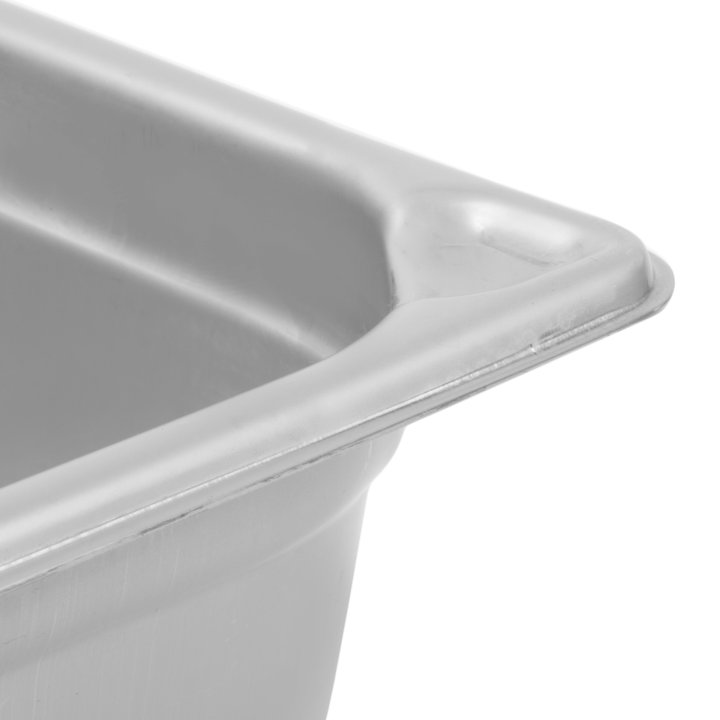 Half-size 4-inch-deep Super Pan® heavy-duty stainless steel transport pan