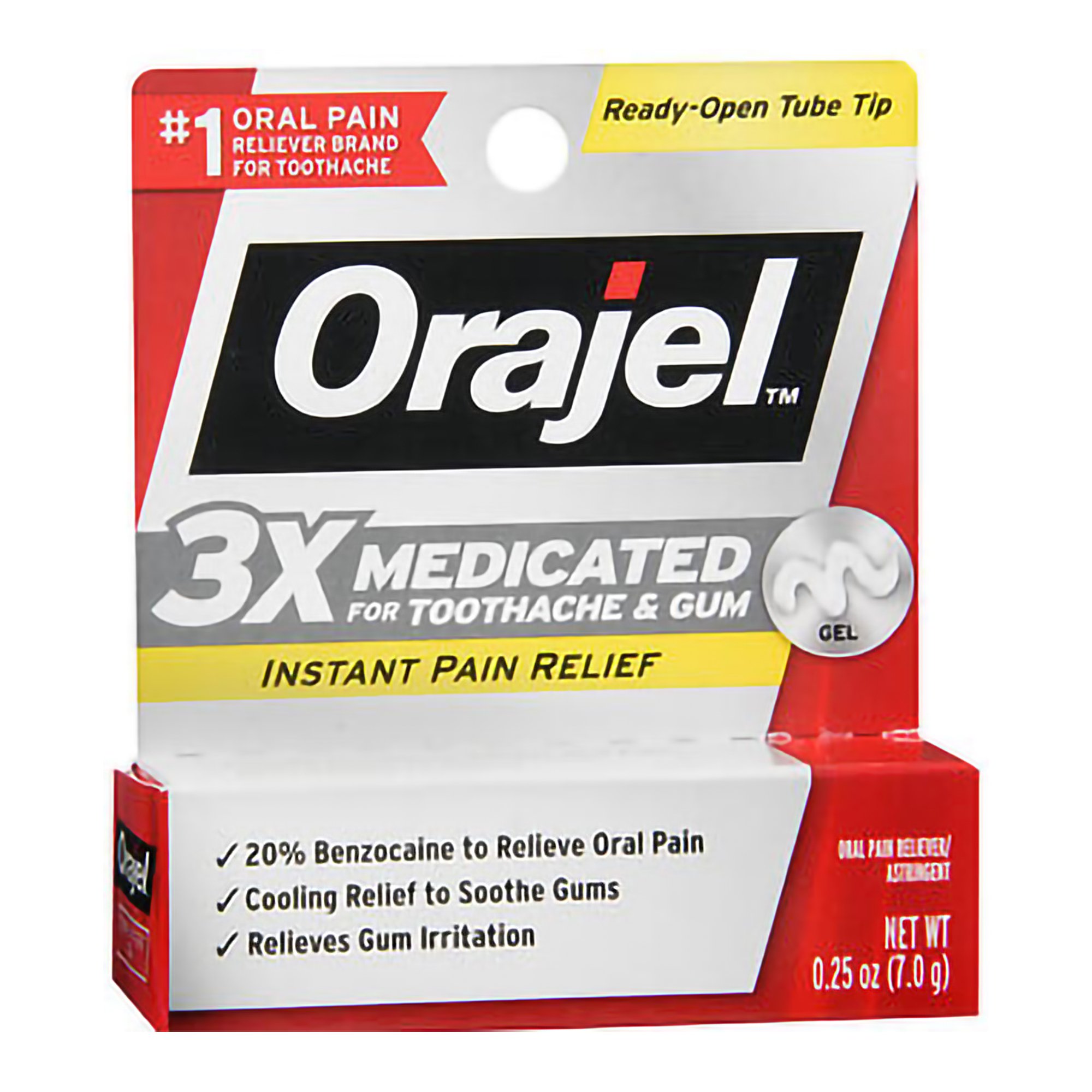 Orajel® 3X Medicated for Toothache & Gum Gel
