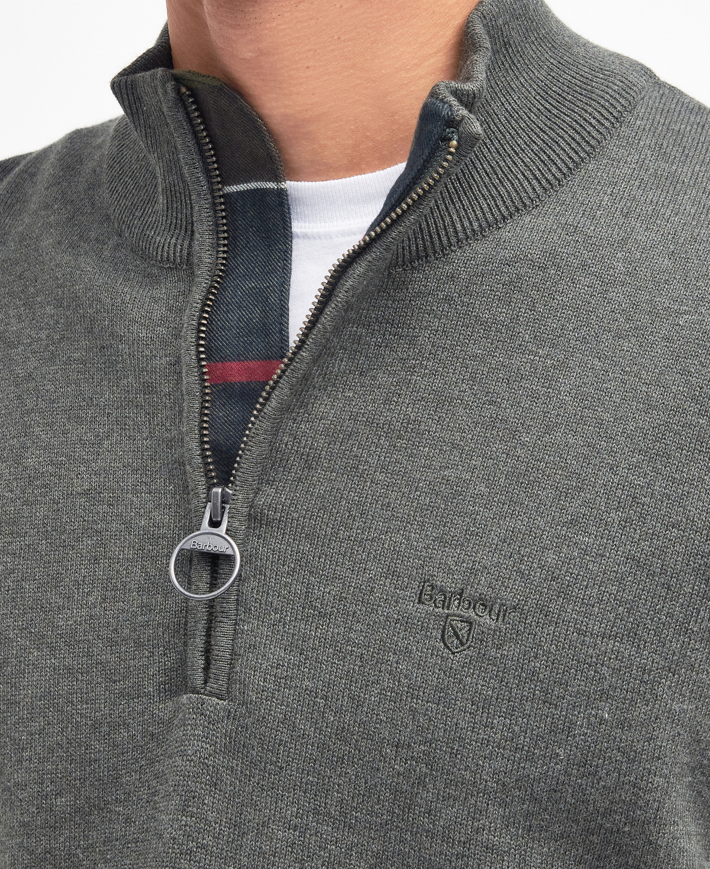 Felpa in cotone con mezza zip image number 4
