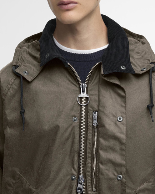 Barbour for Margaret Howell Transport Waxed Jacket Kelp