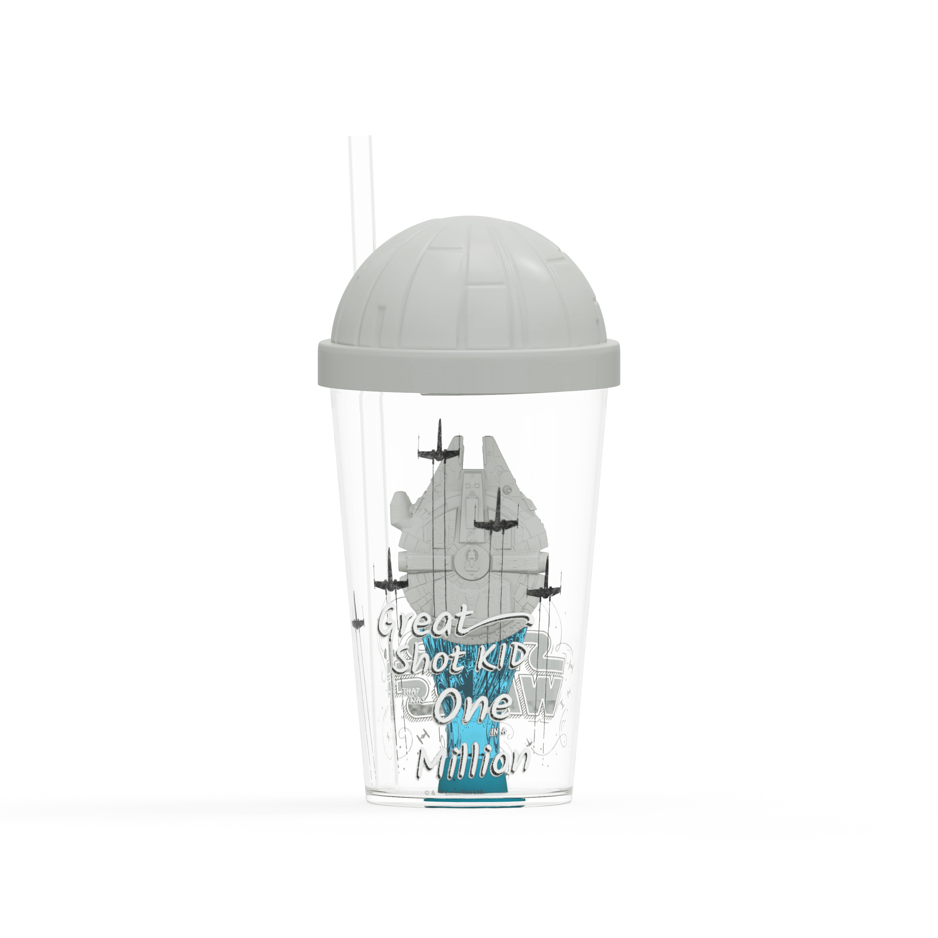Star Wars 22 ounce Tumbler with Straw, Millenium Falcon slideshow image 6