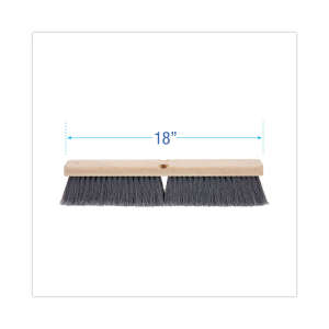 Boardwalk, 18in, Floor Brush Head, Polypropylene Bristles, Gray