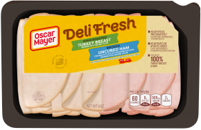 Deli Fresh Oven Roasted Turkey Breast & Smoked Ham Combo, 9 oz Tray
