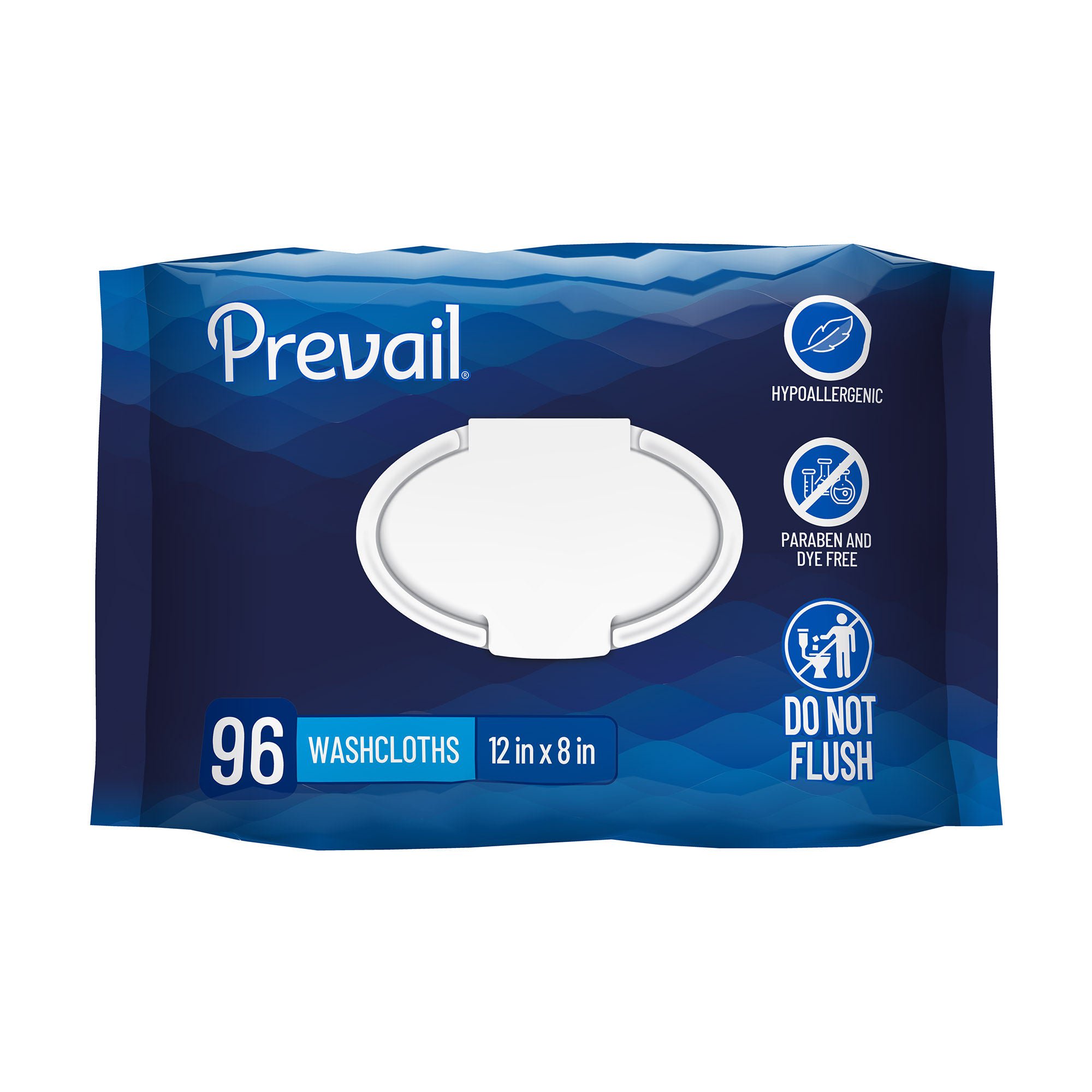 Prevail® Personal Cleansing Wipe, Soft Pack, Aloe, Vitamin E, 8 x 12 Inch