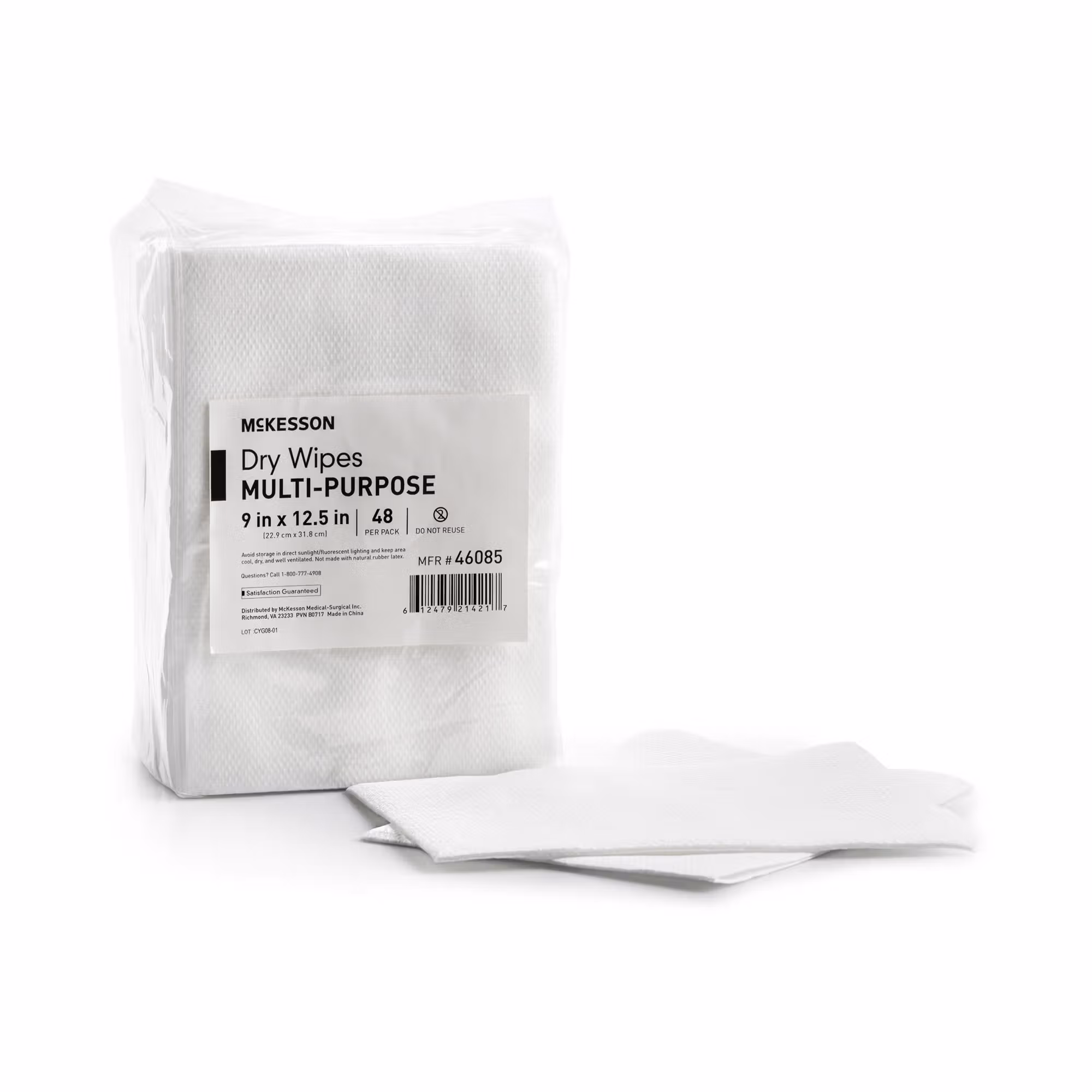 McKesson Dry Wipes, Multi-Purpose, 9 x 12.5 Inch