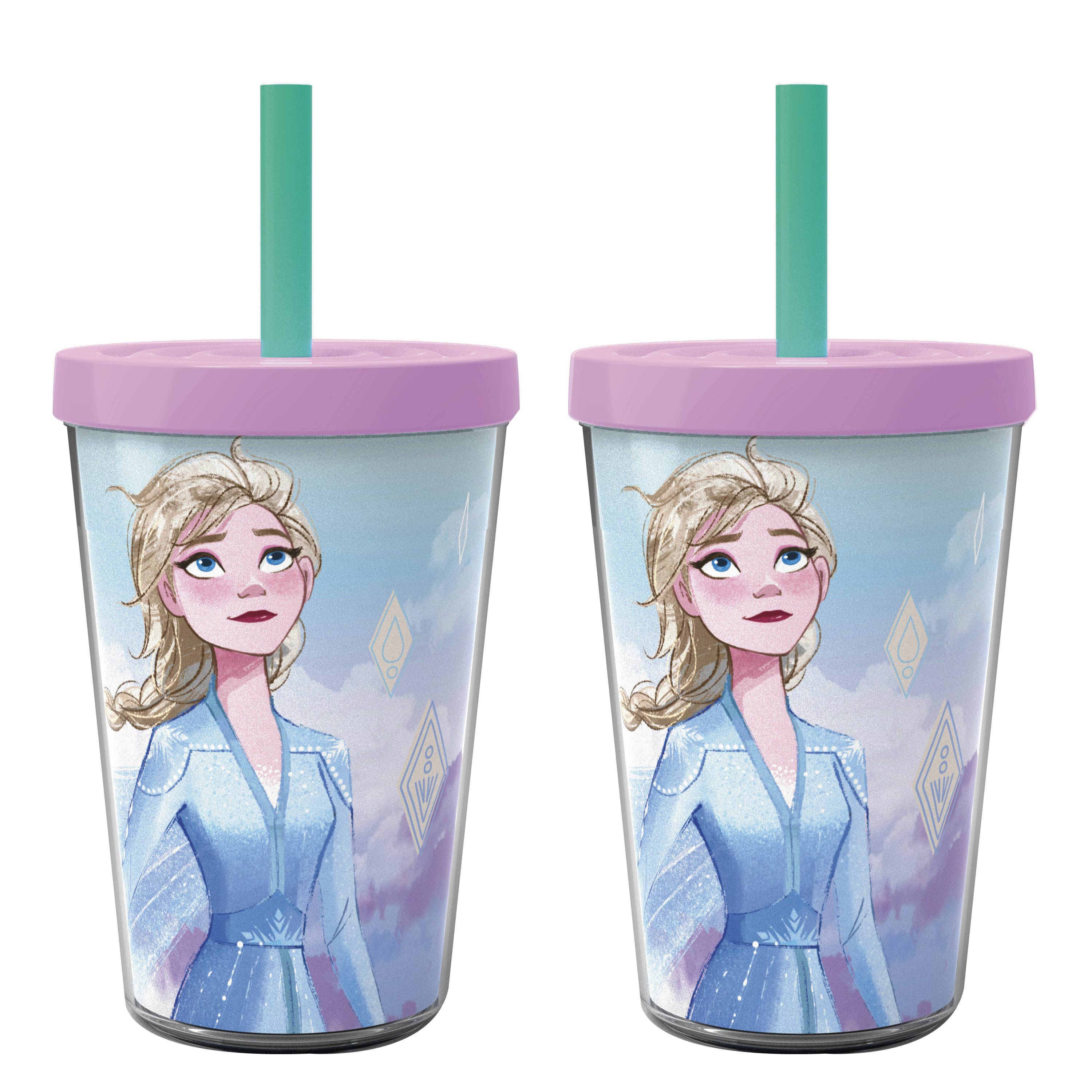 Disney Frozen 2 Movie 13 ounce Insulated Tumbler, Princess Elsa, 2-piece set slideshow image 1