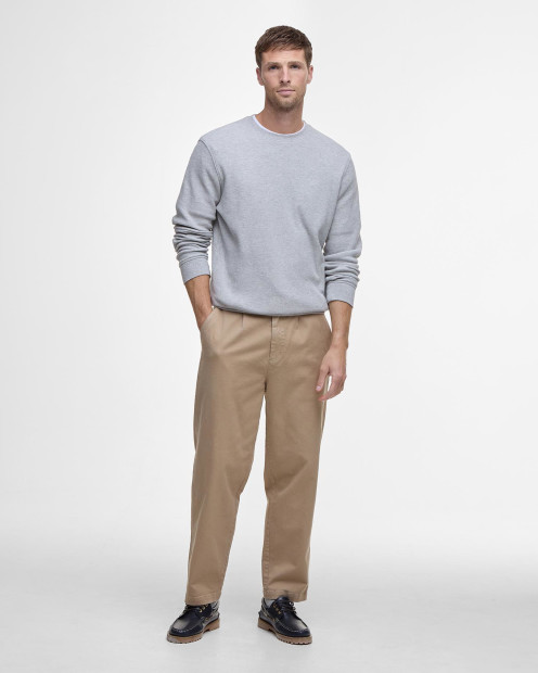 Pique Interlock Sweatshirt Grey Marl