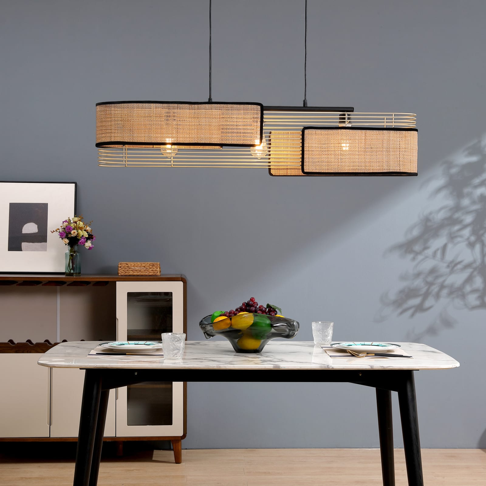 Mazal 3 Light Pendant — installation 1