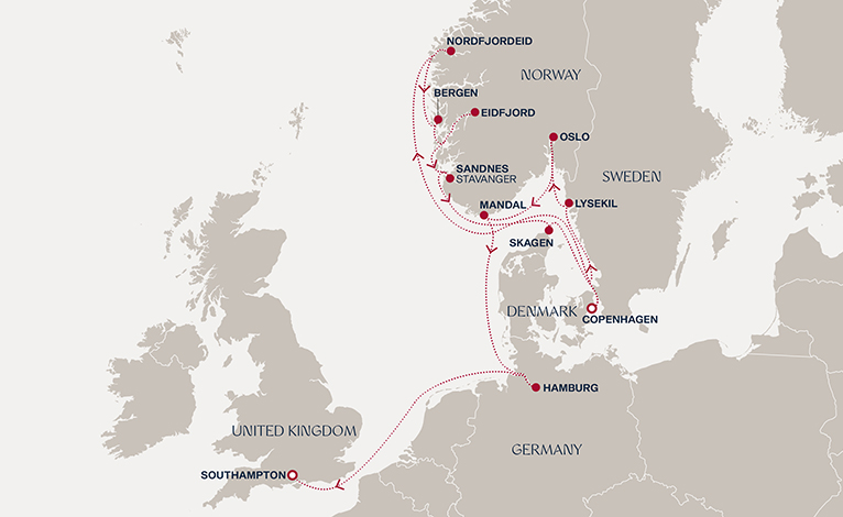 Itinerary map