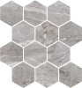 Marbles Oniciata Grey 9×11 Hexagon Mosaic Matte