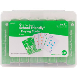 School Friendly Playing Cards - Set of 8 decks