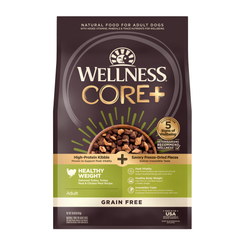 Wellness CORE+  Healthy Weight Turkey & Chicken Recipe Front packaging