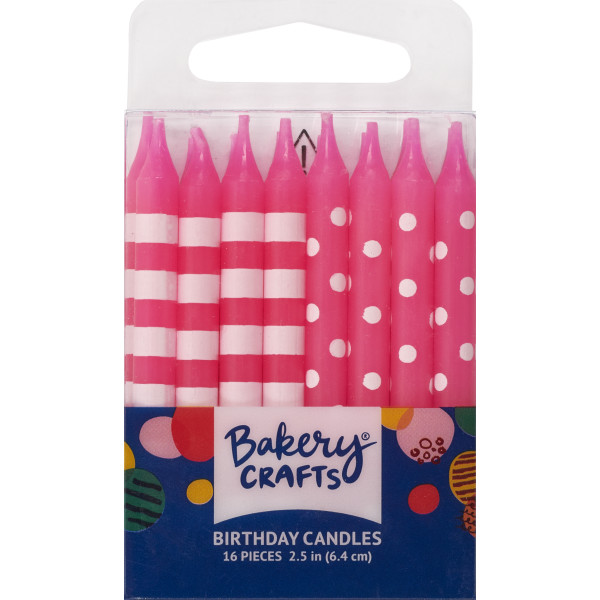 Pink Stripes & Dots Specialty Candles
