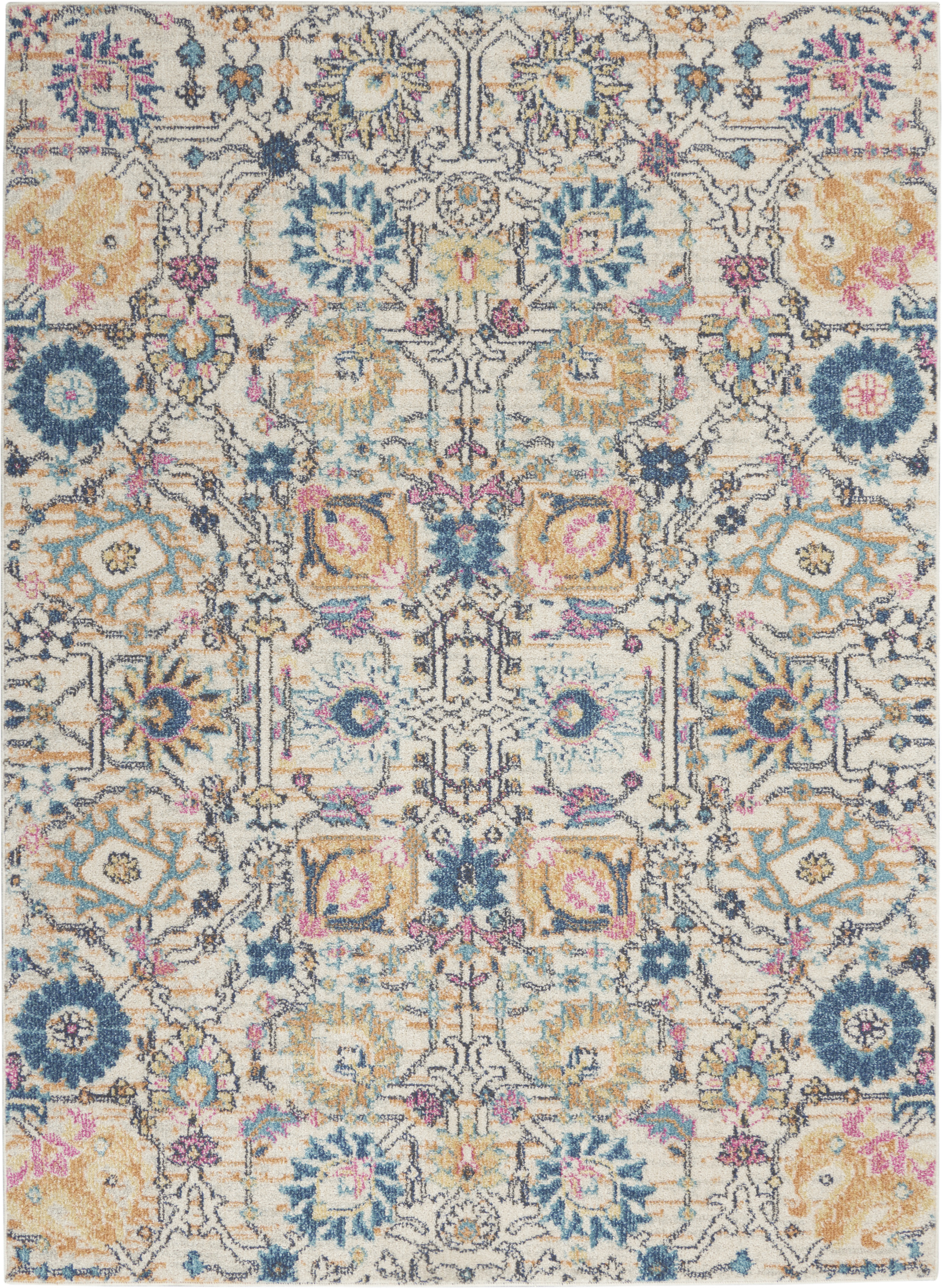 Nourison Passion 5'3" x 7'3" Ivory Multicolor Bohemian Indoor Rug