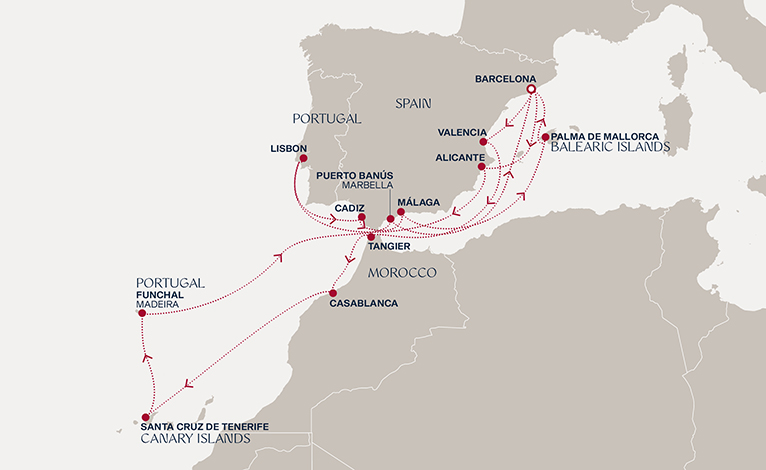 Itinerary map