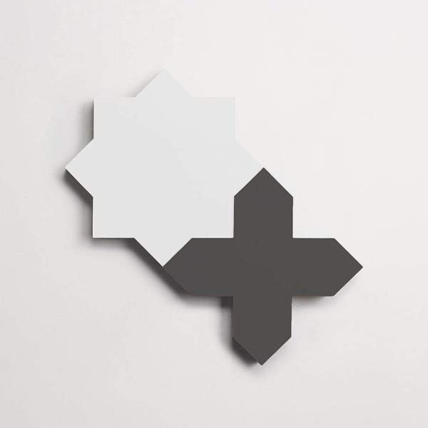 cement: pavimenti act I | grand ensemble | matte | white + charcoal | sample 