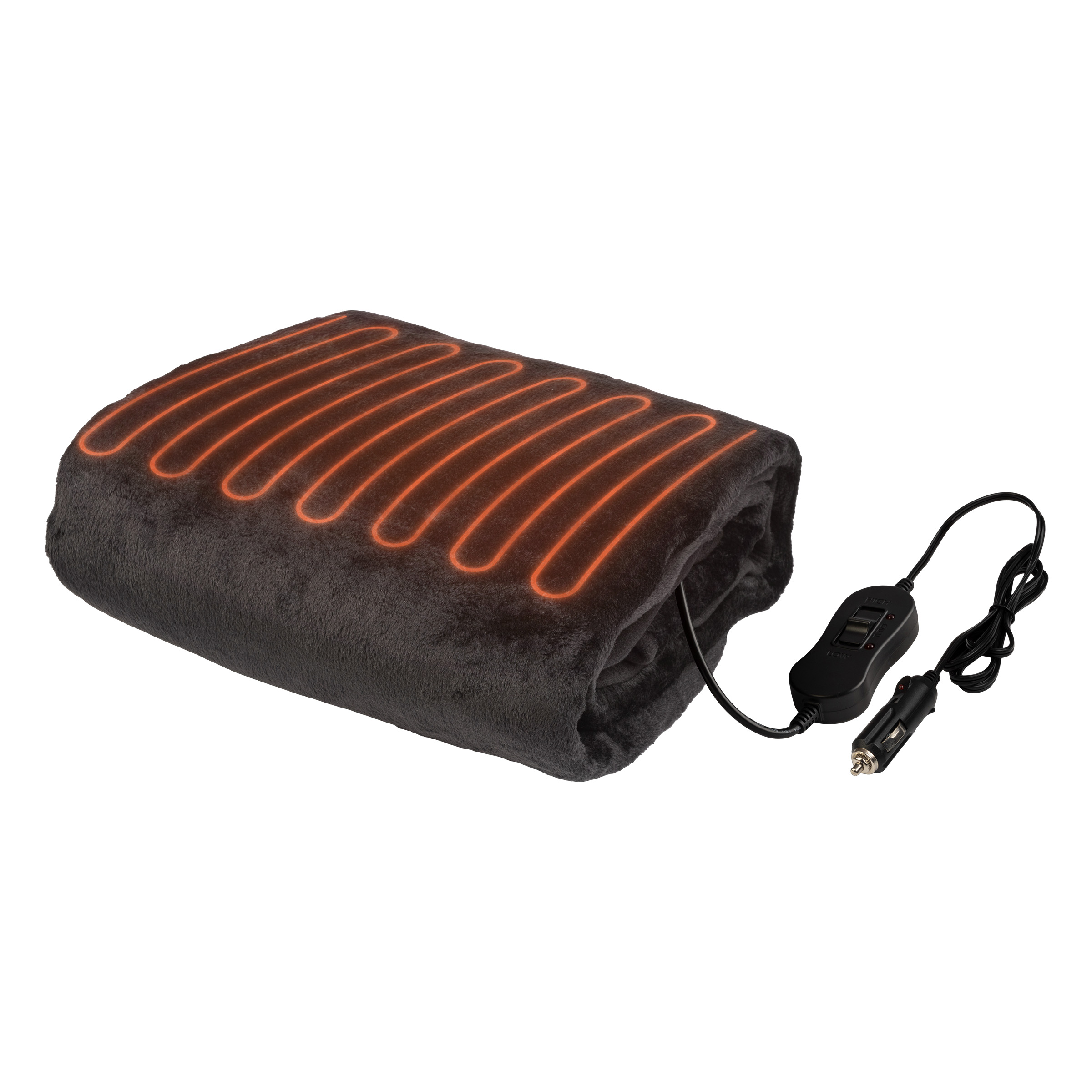12V Heated Blanket Travel Electric Throw Blanket for Car 2 Heat Setting 59"x43" - Picture 4 of 15