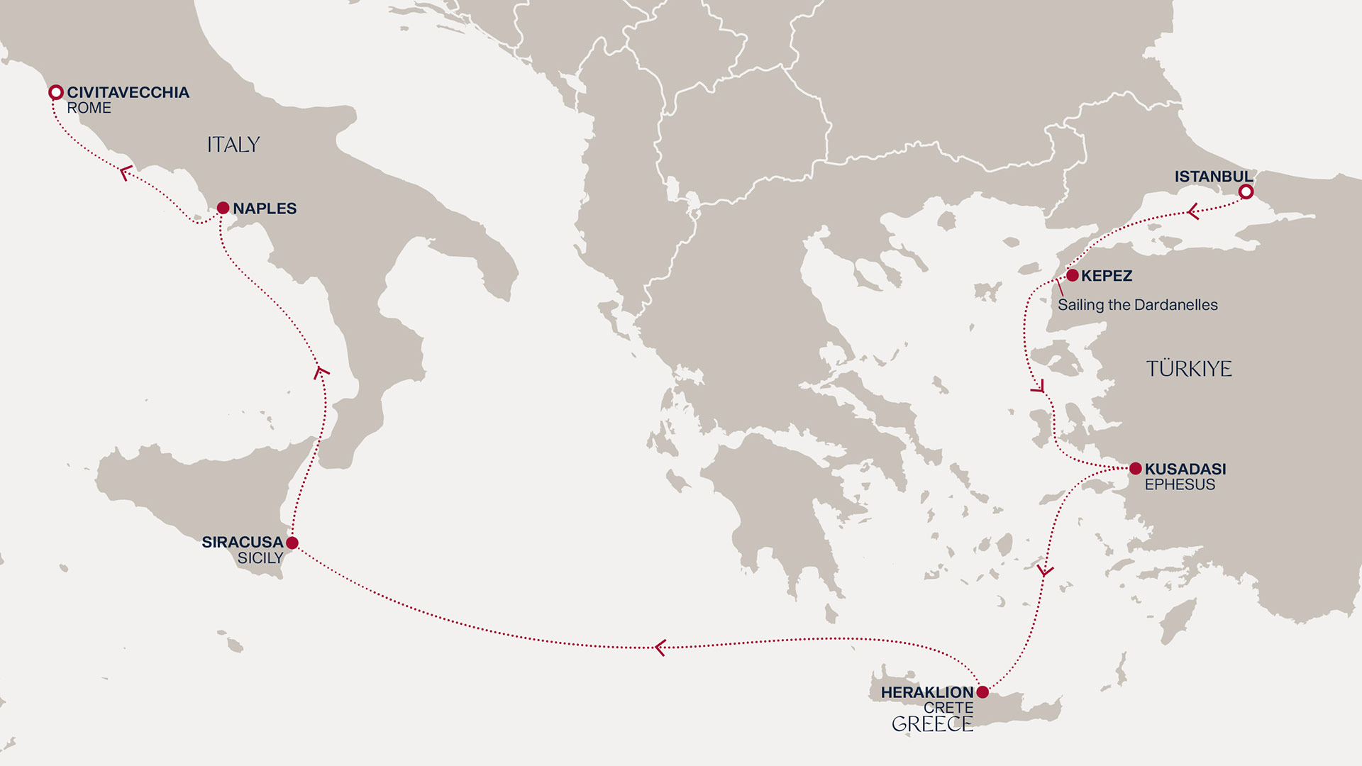 Itinerary map