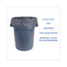 Boardwalk,  LLDPE Liner, 45 gal Capacity, 40 in Wide, 46 in High, 1.1 Mils Thick, Gray