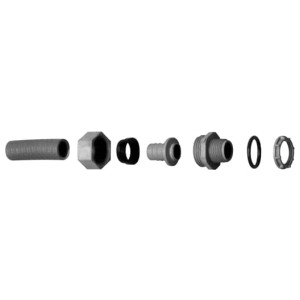 Carlon® Liquid Tight Connector, PVC, Straight, 2 in.