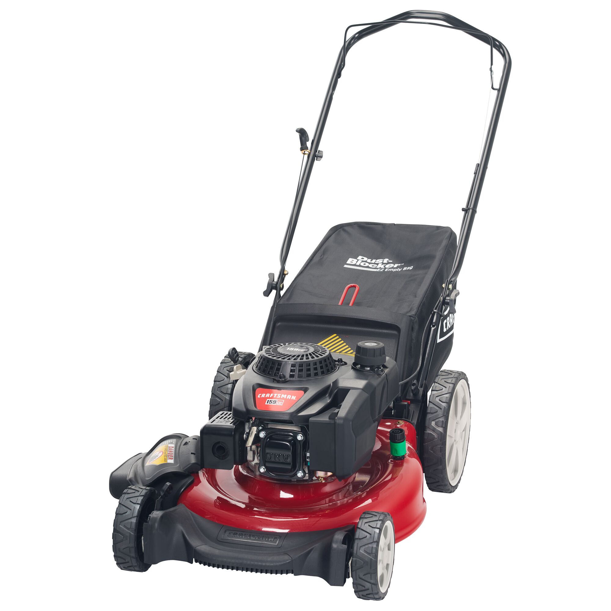 View of CRAFTSMAN Push Mowers on white background