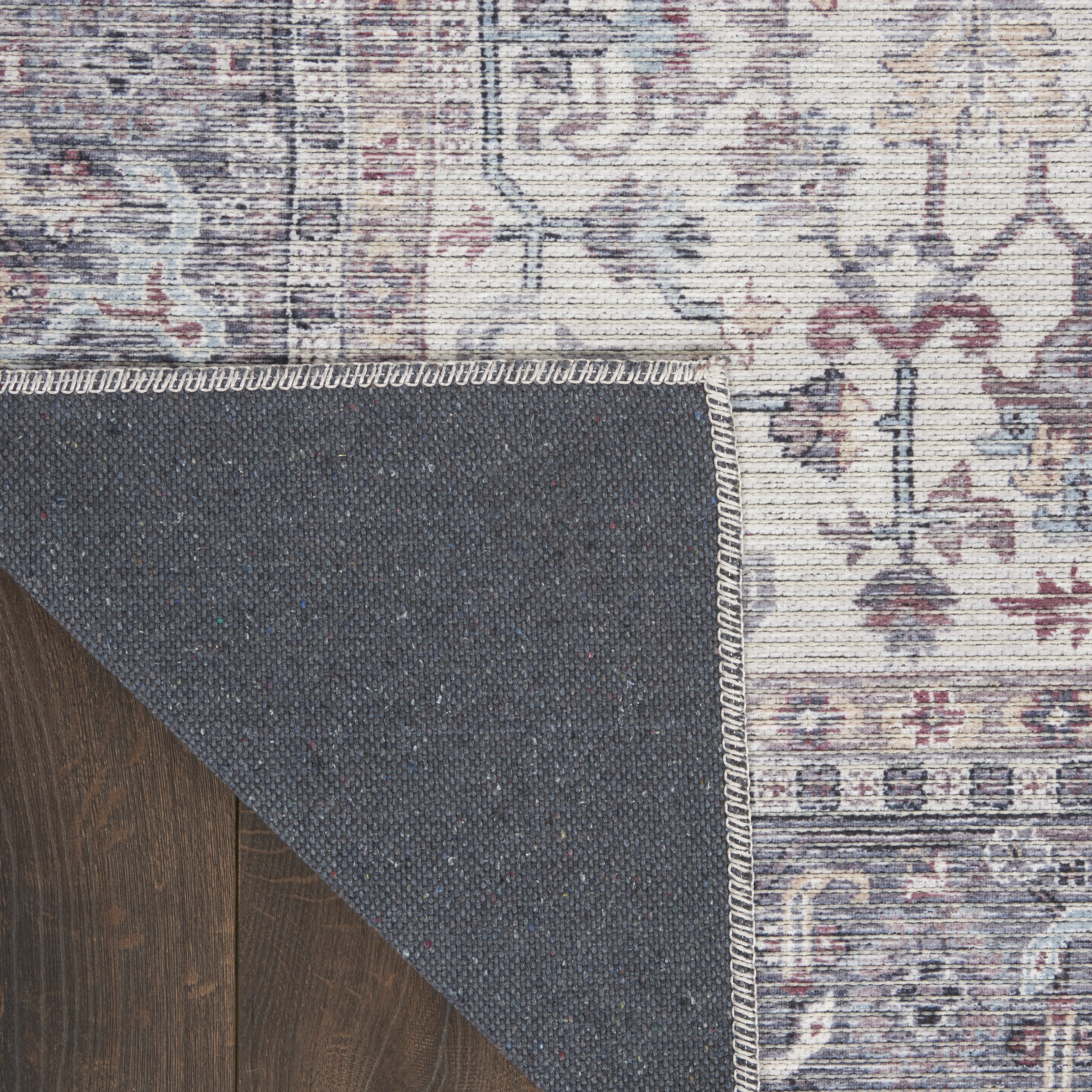 Nourison New Concept Washables 2'2" x 8' Grey Vintage Indoor Rug