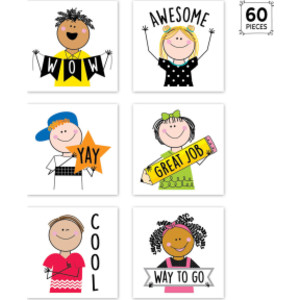 Stick Kids Rewards Stickers, 1-1/2", Pack of 60