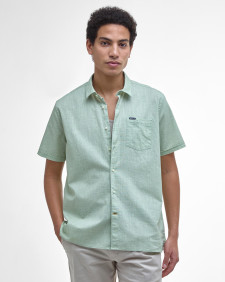 Pigment Dye Slub Short-Sleeved Shirt Seagrass