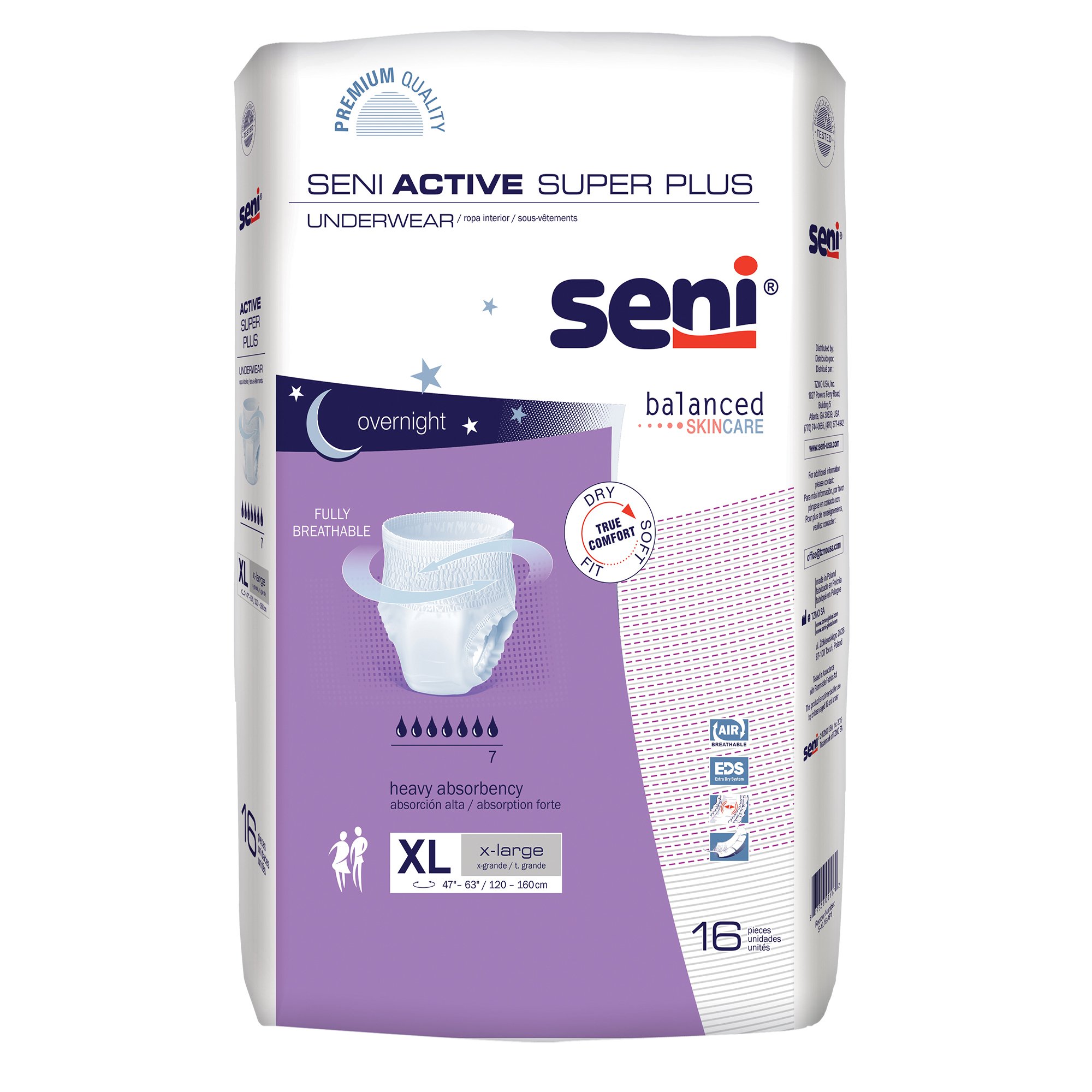 Seni Active Super Plus Overnight Heavy Absorbent Underwear, Extra Large MK 1169933