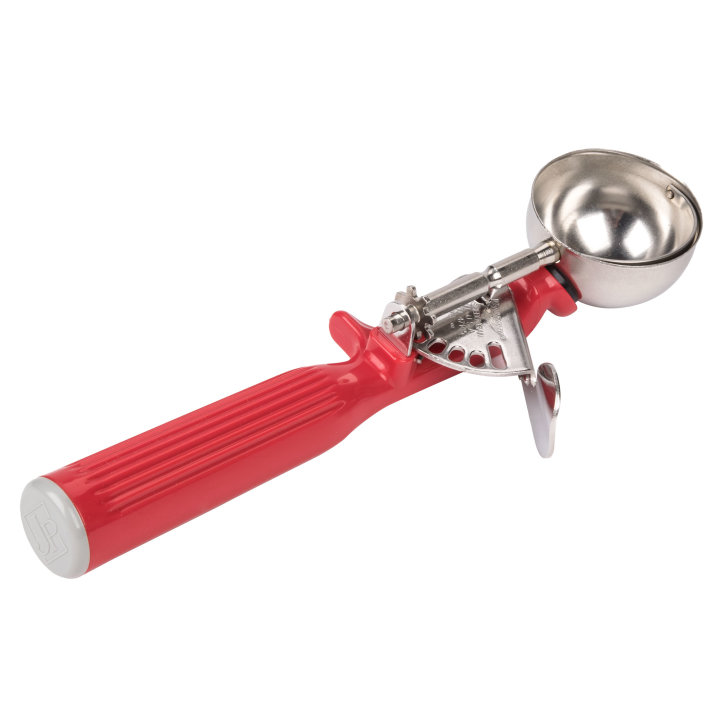 1 ⅓-ounce one-piece thumb disher with red handle