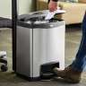 Rubbermaid Commercial, Impressions™, 8 gal, Metal, Black, Rectangle, Receptacle