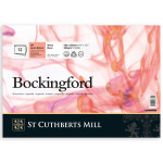 St Cuthberts Bockingford Watercolor Pad Hot Pressed White Glue Binding 140lb 12 Sheet 10x14  inch 