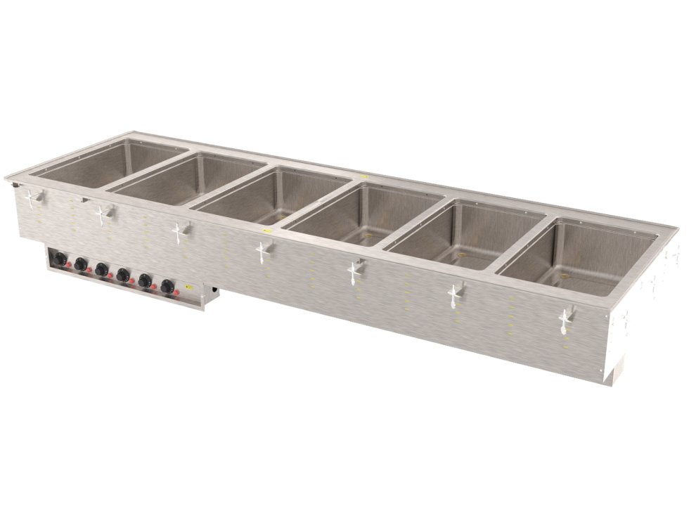 Vollrath 3640980 - Hot Food Well, Drop-In, (6) wells, 81-1/4