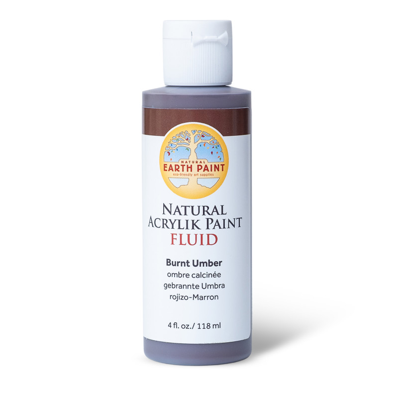 Natural Fluid Acrylik Paint, 4 oz, Burnt Umber