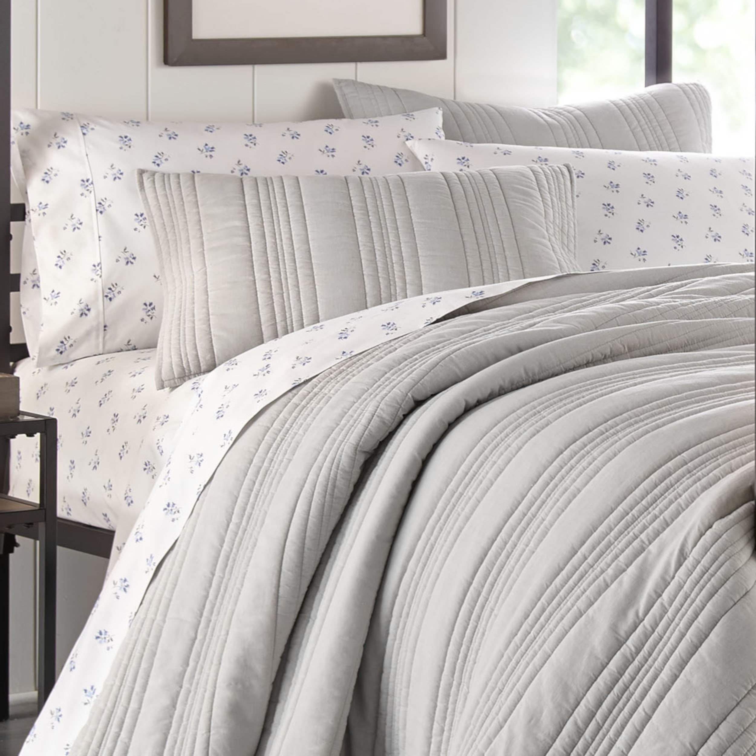 Stone Cottage Whitehills Cotton Grey 3 Piece Quilt Set-Full/Queen - Picture 15 of 35