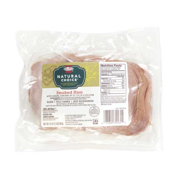 NATURAL CHOICE(r) Ham, Smoked, Lower Sodium, .5 oz slices, 6/2 lb . C1CB - Front Center Inner Pack (Hi Res)