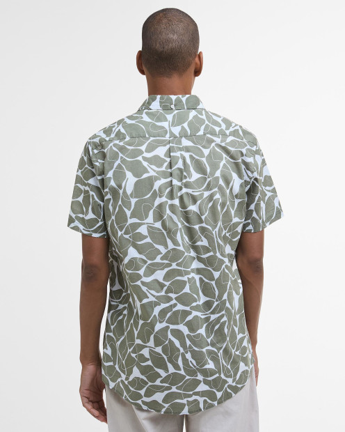 Spillroad Printed Short-Sleeved Shirt Light Moss