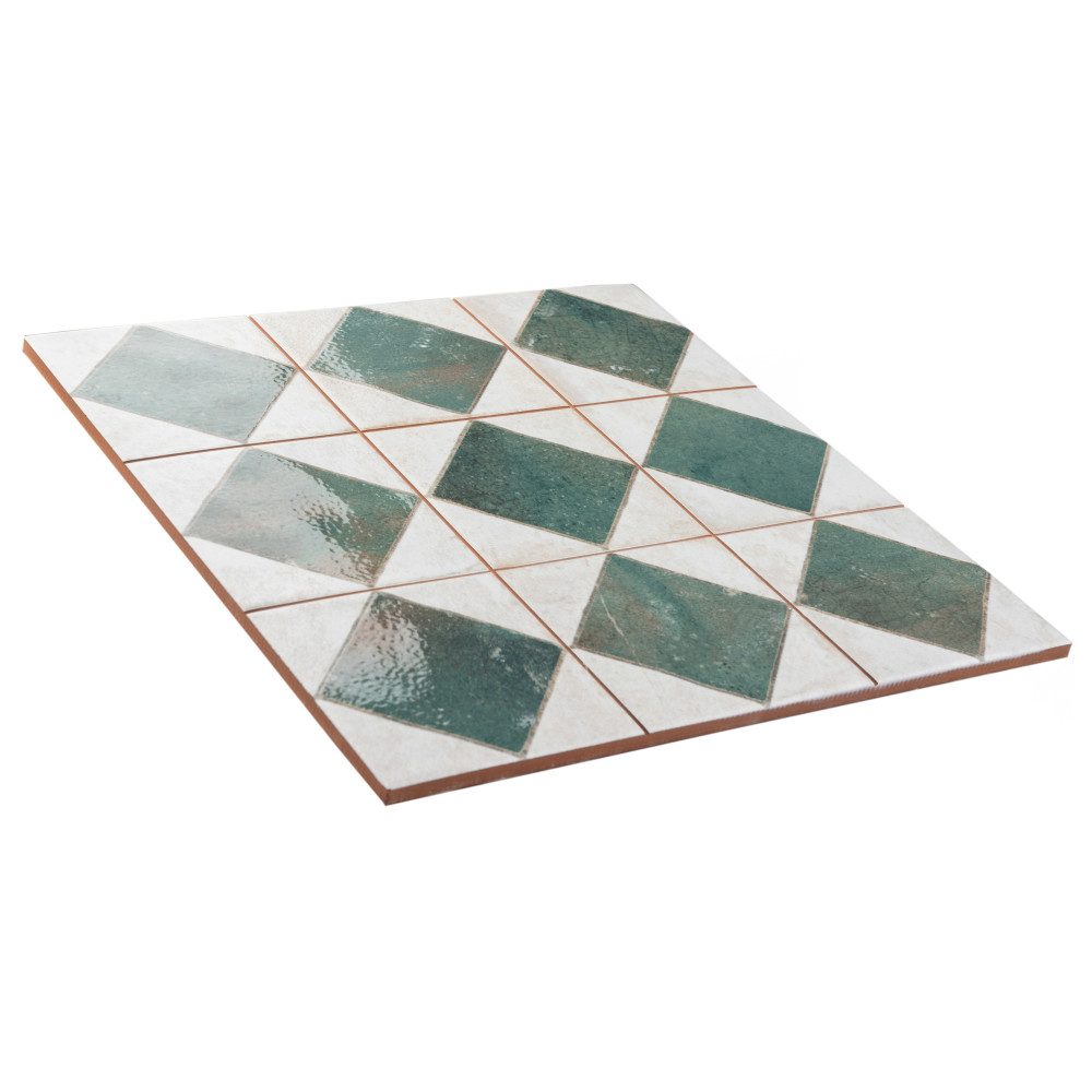 Kings Arles Green 13 in. x 13 in. Ceramic Floor and Wall Tile