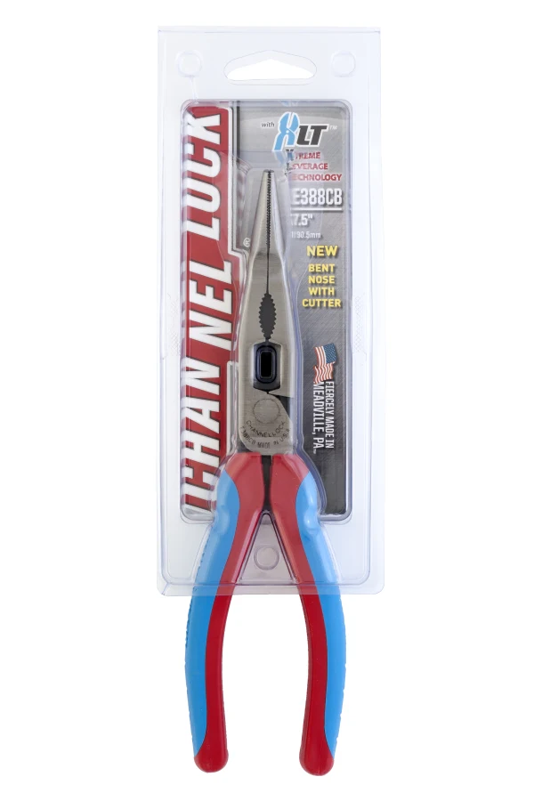 388CB 8-inch CODE BLUE® XLT™ Combination Bent Long Nose Pliers with Cutter