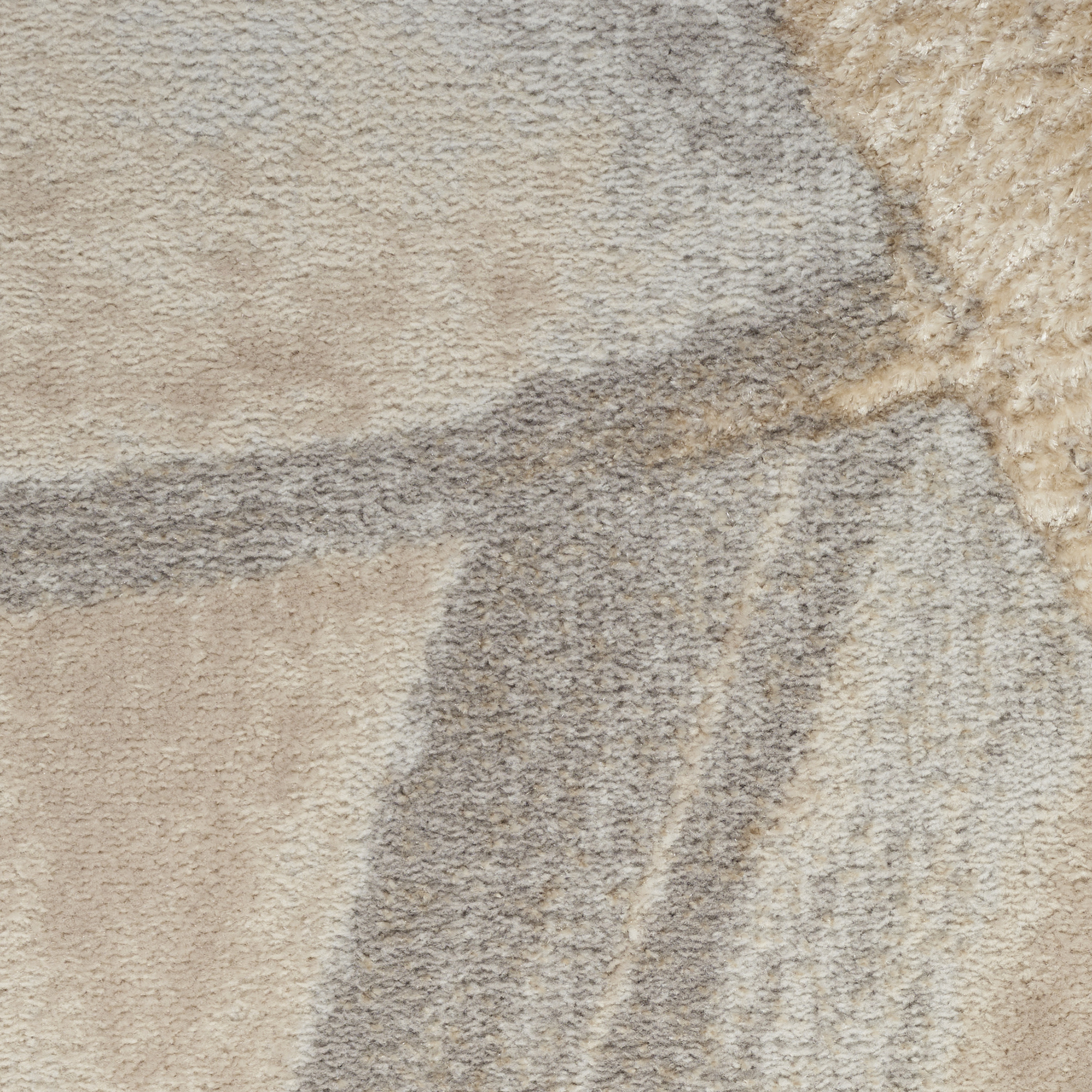 Nourison Splash 2'2" x 7'6" Beige Grey Modern Indoor Rug