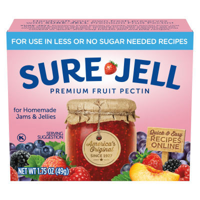 SURE-JELL for Less or No Sugar Recipes Fruit Pectin 1.75 oz Box