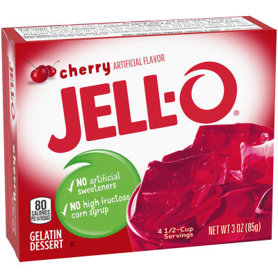 Jell-O Cherry Gelatin Dessert, 3 oz Box
