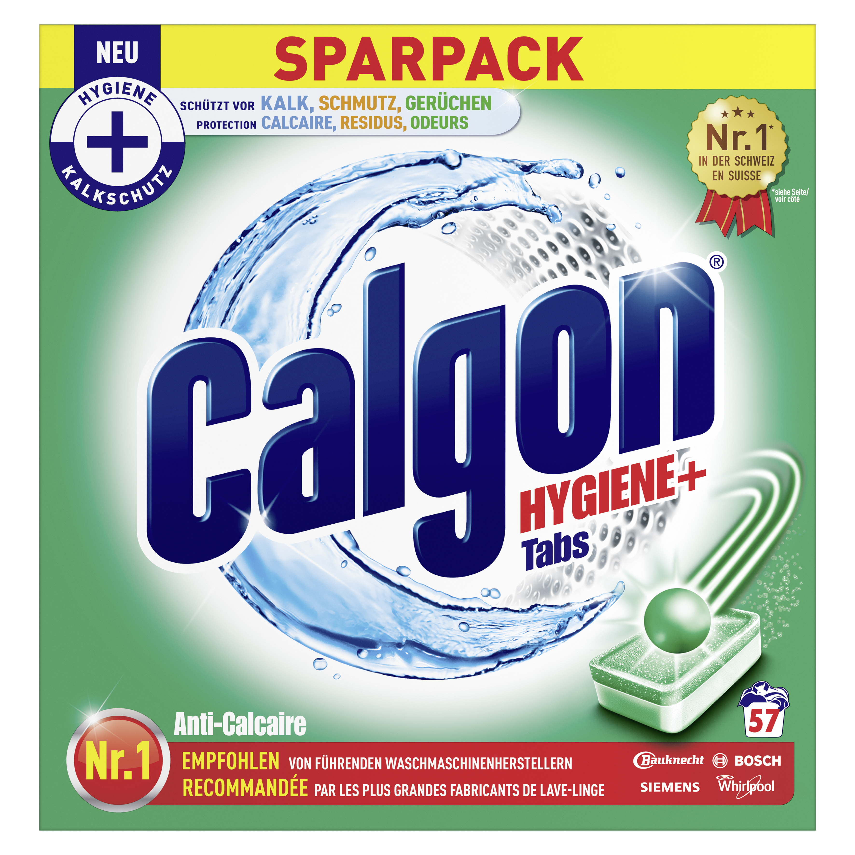 Calgon Hygiene + Tabs 4x57 Stück